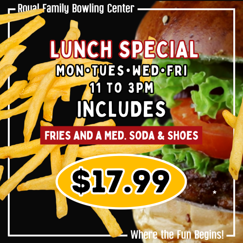 Lunch Special: monday, tuesday, wednesday & friday from 11AM to 3PM