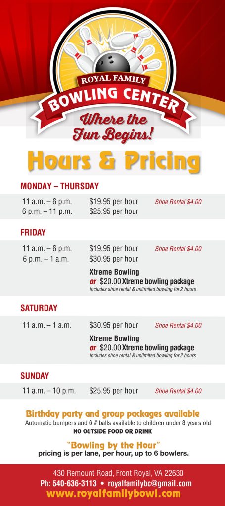 hours and pricing